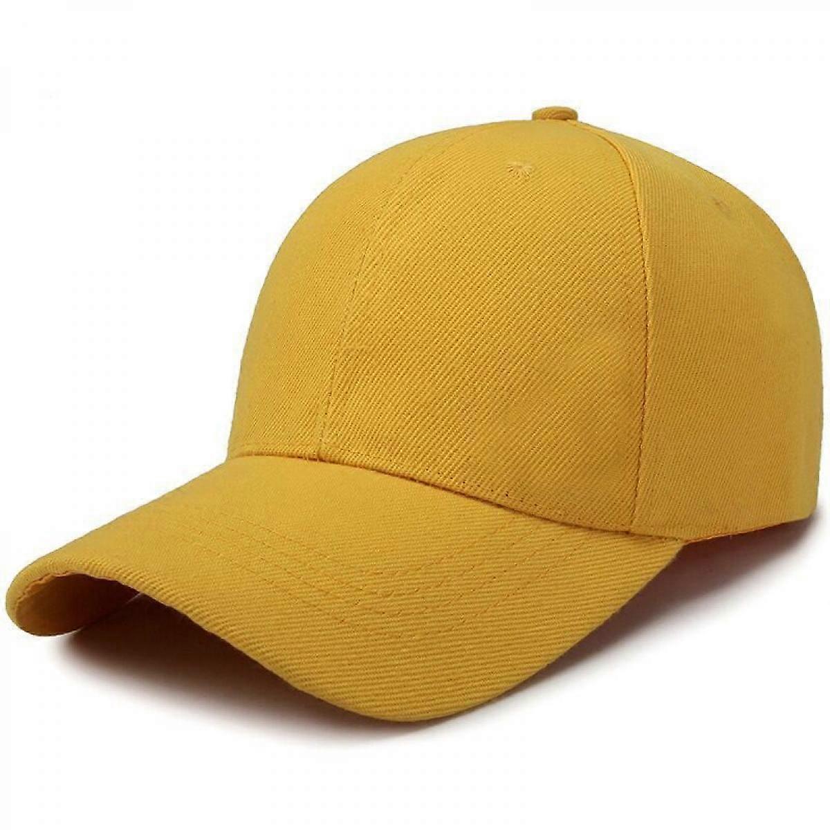 JUSCH Top Level Baseball Cap Uomo Donna - Classic Adjustable Plain Hat Giallo