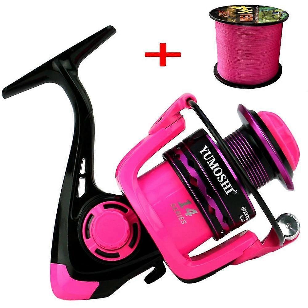 Stong Power Fishing Reel +Line 2000-7000 Spinning More Stable For Any Fish Species Left/Right Hand Spinning Reel Max Drag 5-12Kg