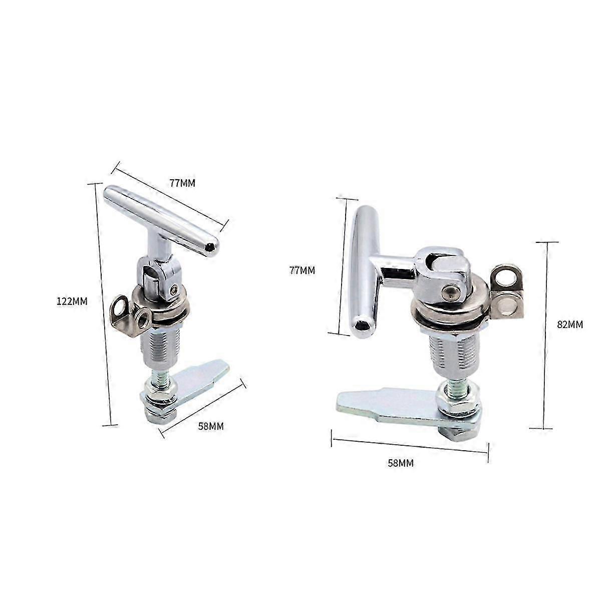 For RV Boat Door Lock T-Shaped Foldable Handle Adjustable Tension Door Lock RV Lock Accessories