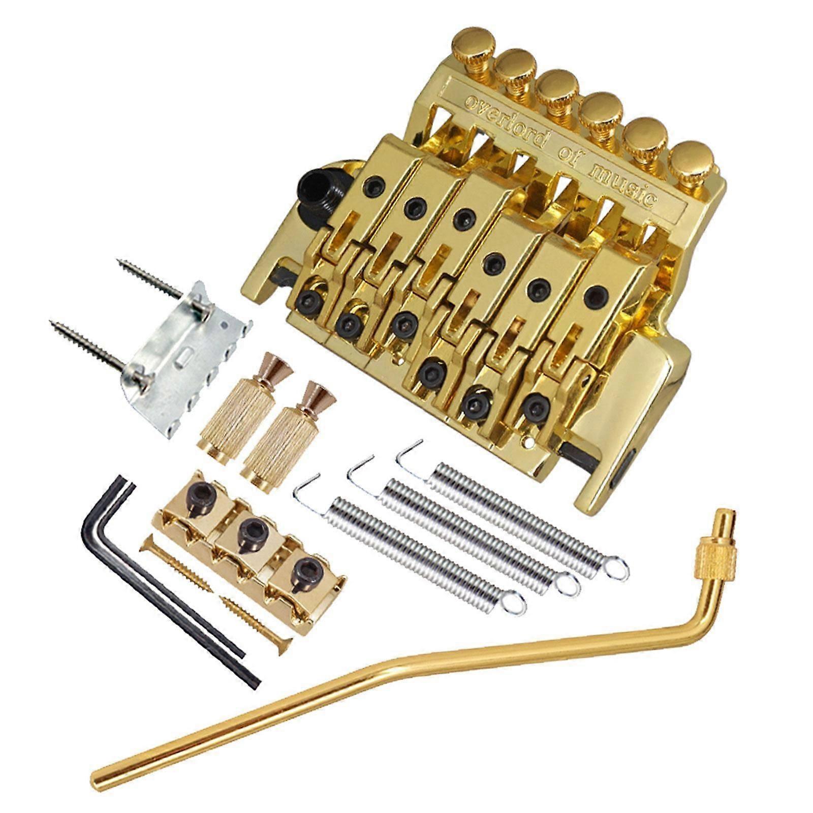 Double Tremolo Bridge Assembly Parts Strong Metal Adjustable Hardtail Bridge