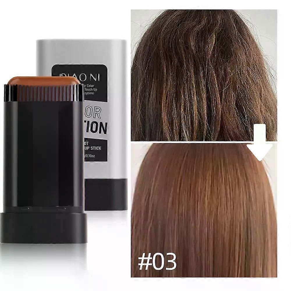 Portable Hair Color Touch-Up Stick with Comb, 2-In-1 Hair Dye Comb Stick, Waterproof And Sweat-Proof Hair Dye Comb, Hair Dye With Comb Applicator For