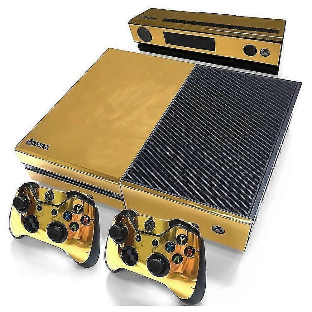 Gold Glossy Skin Sticker For Console Controller + Kinect Decal Vinyl js