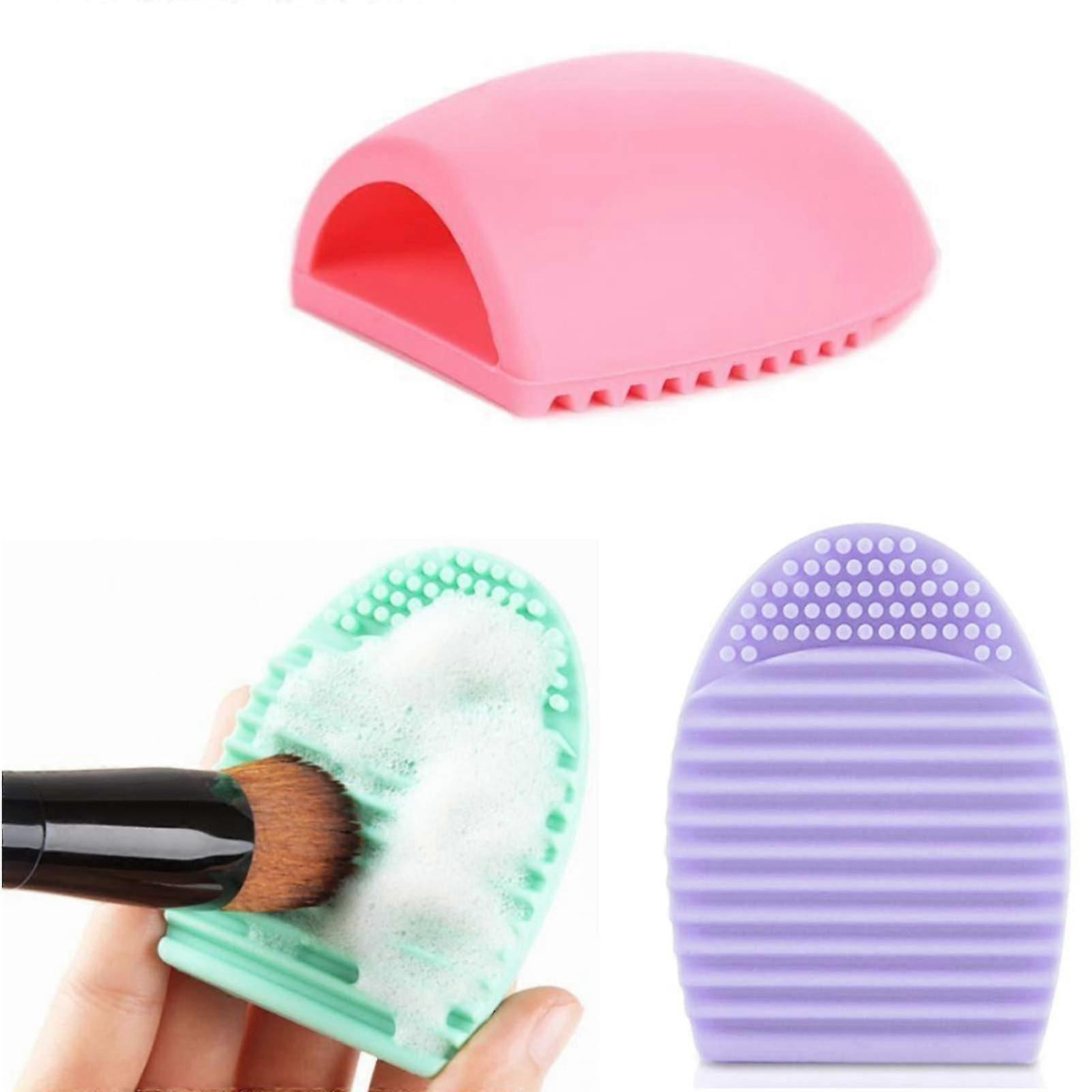 3 Pieces Makeup Brush Cleaning Egg for Cleaning Various  Brushes