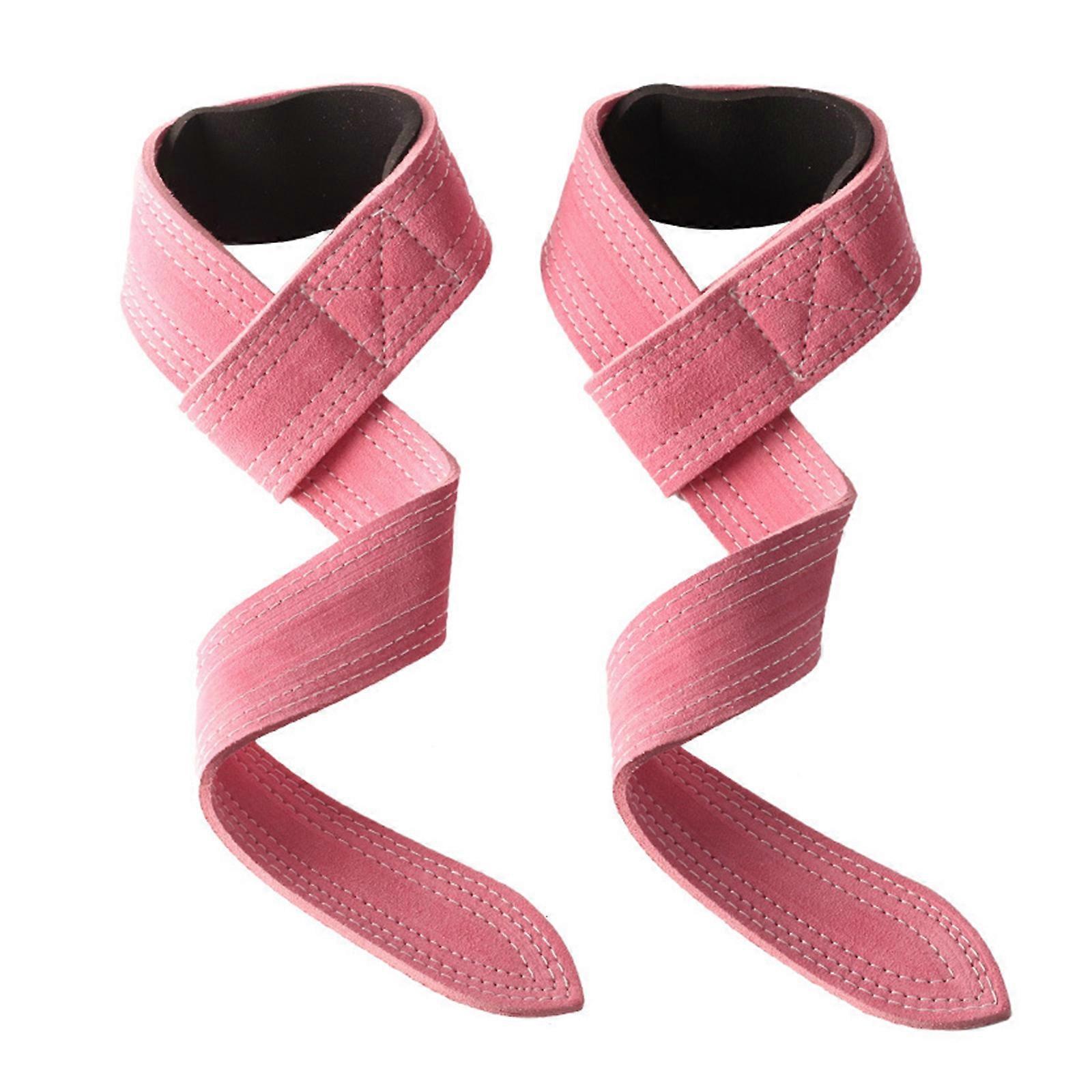 fitness løftestropper håndleddsstropper vektløfting markløft stropper vektløft stropper for menn / kvinner, gym løftegrep rosa