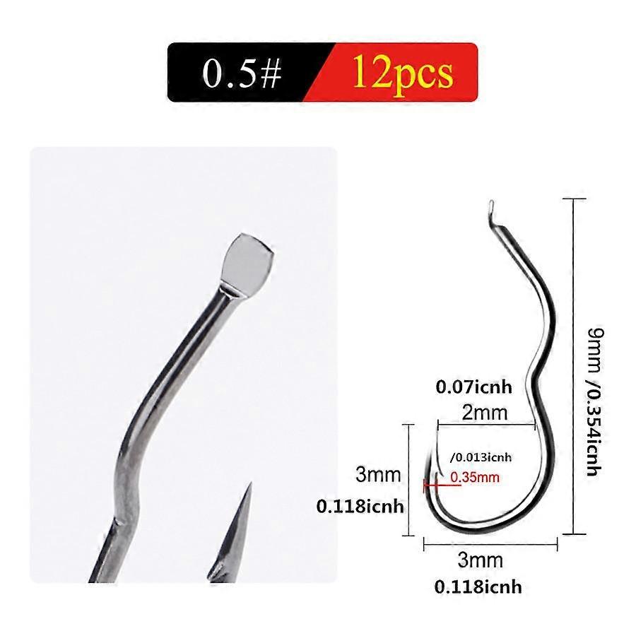 New Invention size0.5#-13# 12pcs/pack High Carbon Steel Fishing Hook Sharp Barbed Automatic Flip Fishhook for Carp Fishing