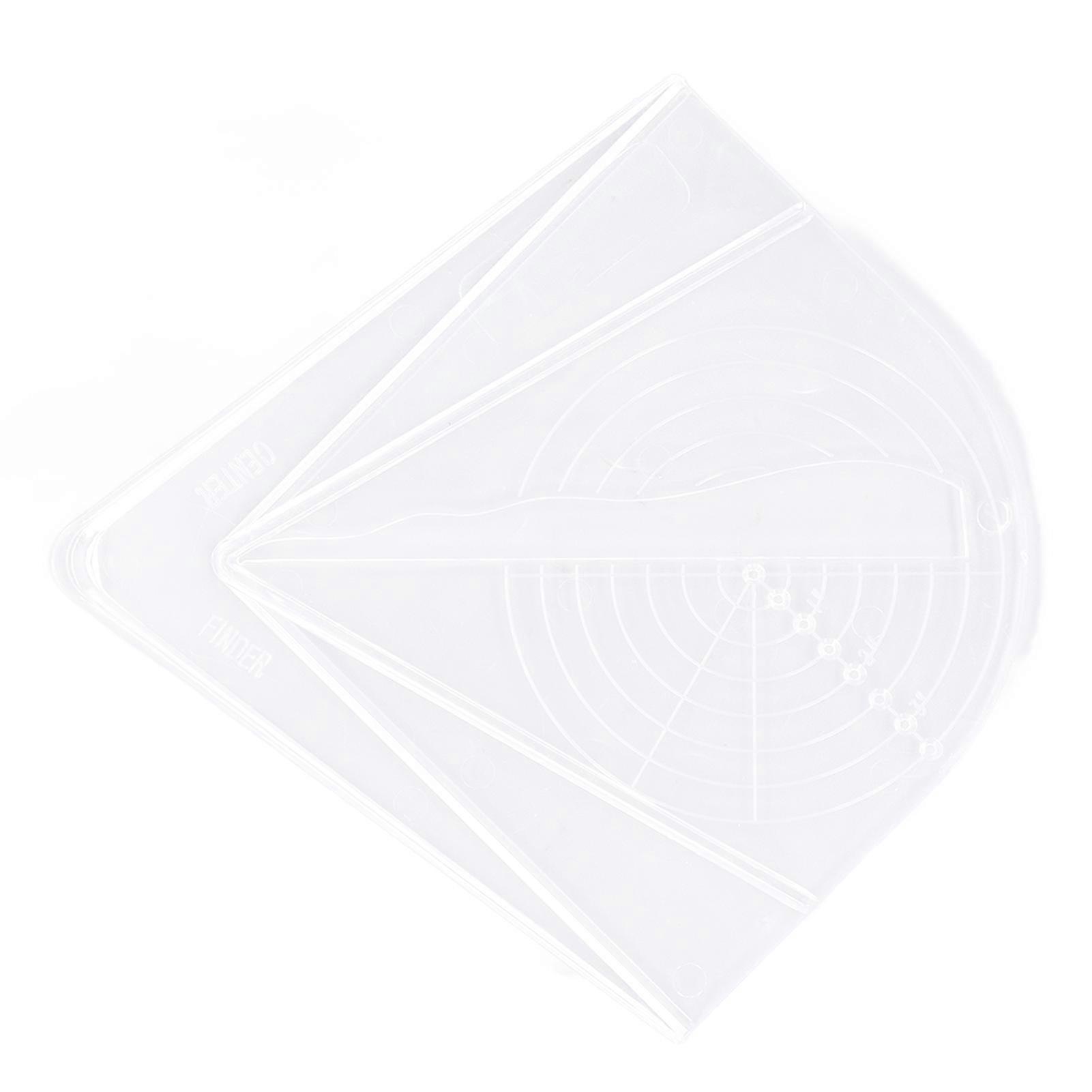 Acrylic Center Finder Round Circle Transparent Woodworking Ruler Tool for Irregular Wood