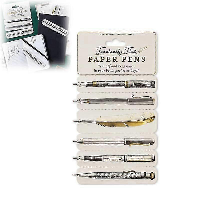 Flat Pens,Multi-Purpose Fabulously Flat Paper Pens for Writing and Marking Pages