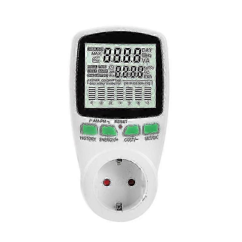 230vac 16a 3680w Digital Power Meter Socket Electric Wattmeter Power Analyzer Electronic Energy Meter Measuring Outlet Socket