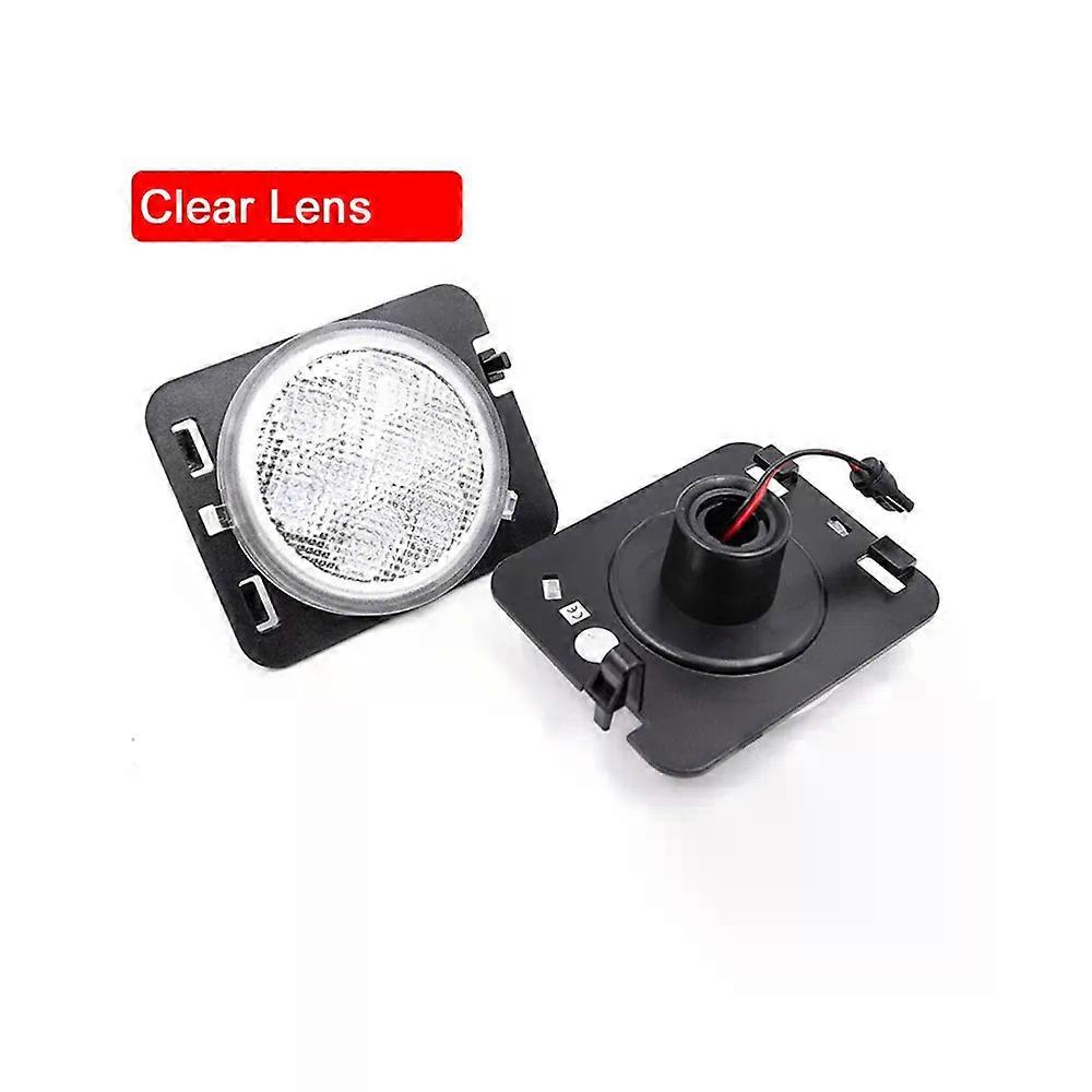 Compatible 2Pcs Error Free Front Fender LED Side Marker Lamp Amber Turn Signal Lights For Jeep Wrangler JK 2007-2017