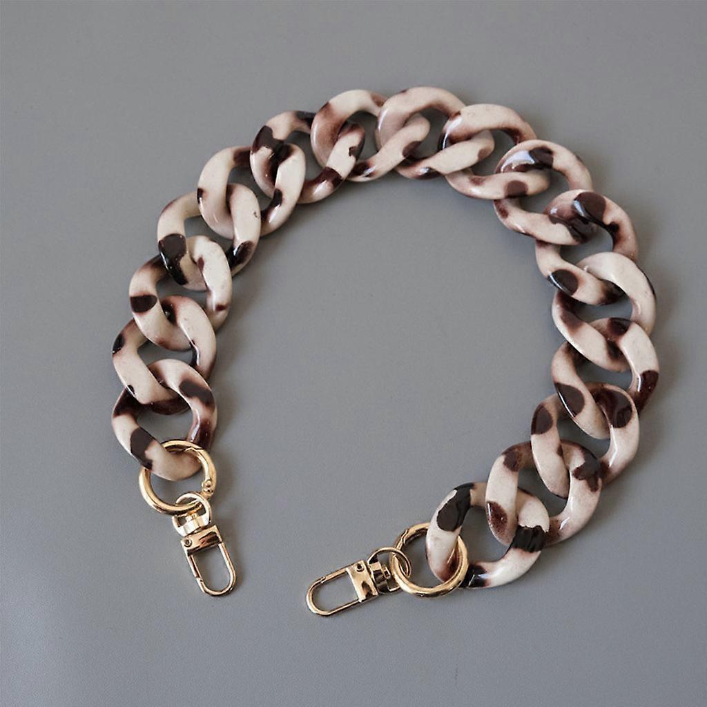 Bag Handle Chain DIY Acrylic Resin Handbag Strap Shoulder Purse Replacement White 45cm