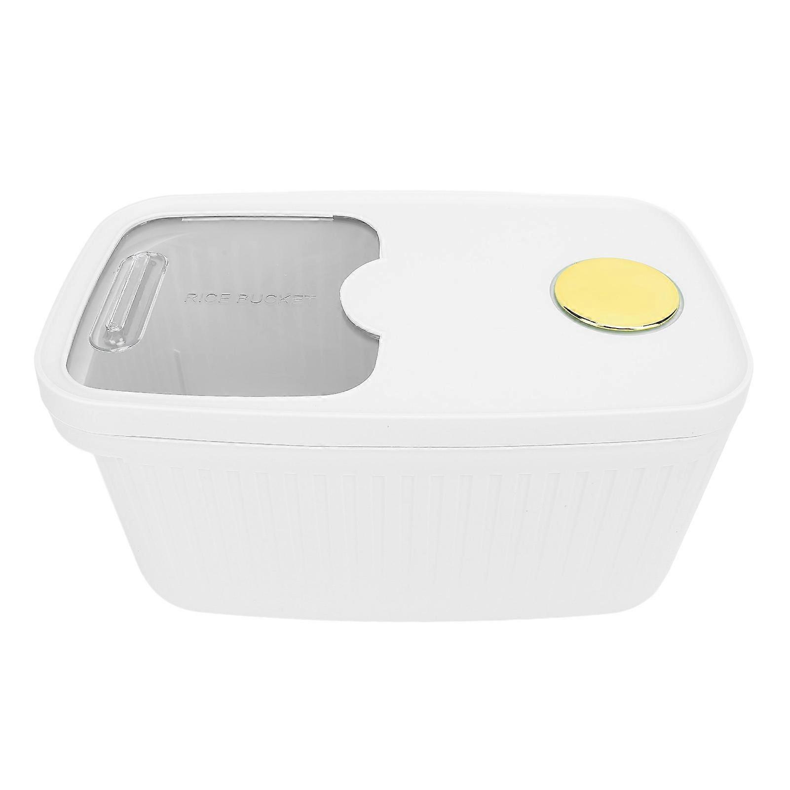 Rice Container Airtight 22lbs Large Capacity Rice Storage Bin with Transparent Window for Flour Sugar Grains White 