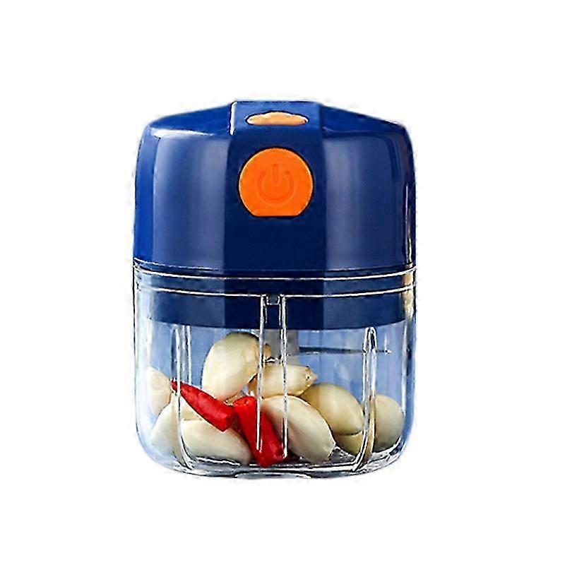 No Rope Electric Mini Garlic Chopper, With 3 Sharp Blade Food Mixers, Usb Charging Snack Food Processing Machine, For Fruit, Onion SZRH A-F