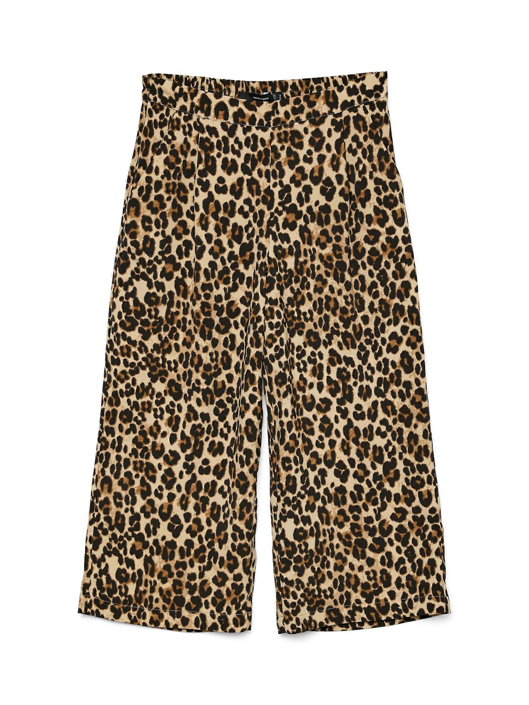 VERO MODA Culotte with Leopard Print Wide Fit