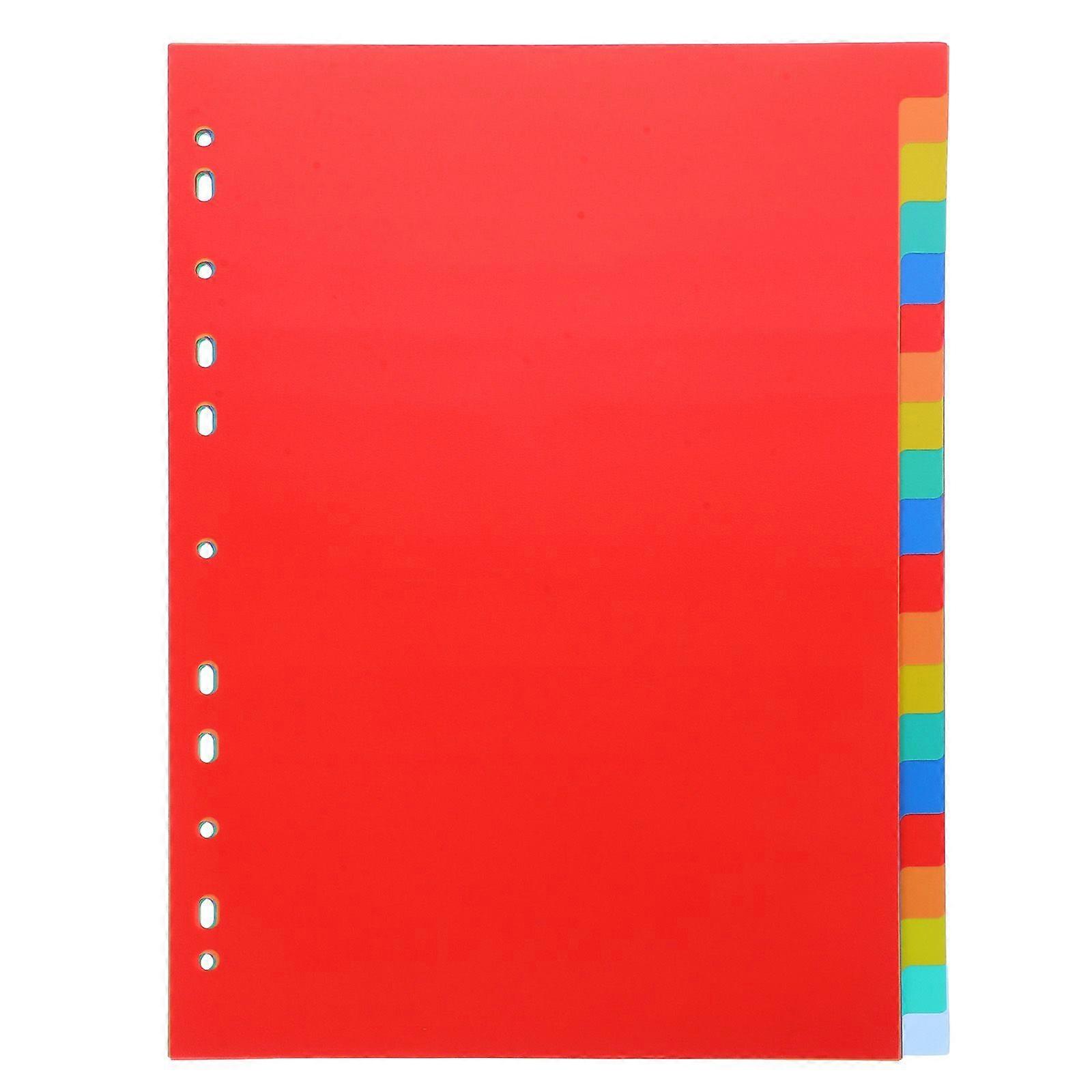 1 Set of Dividers for Binder A4 Dividers Loose-leaf Page Markers Punched Binder Dividers Notepad Markers