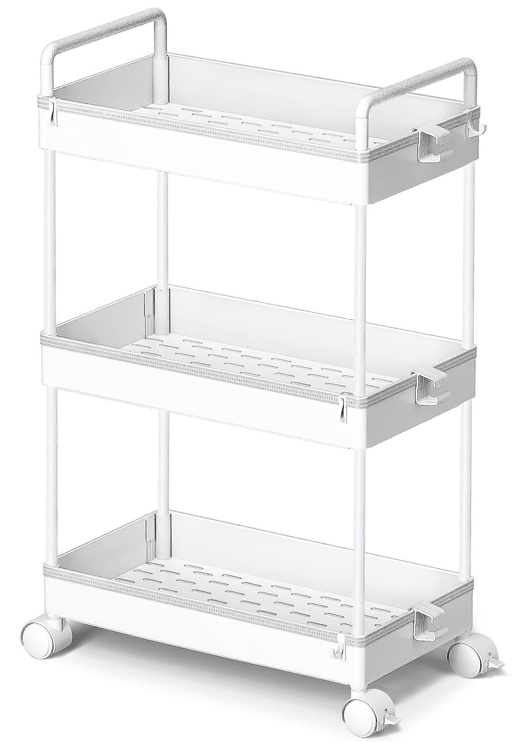 Slim Rolling Storage Cart for Bathroom Kitchen Organization