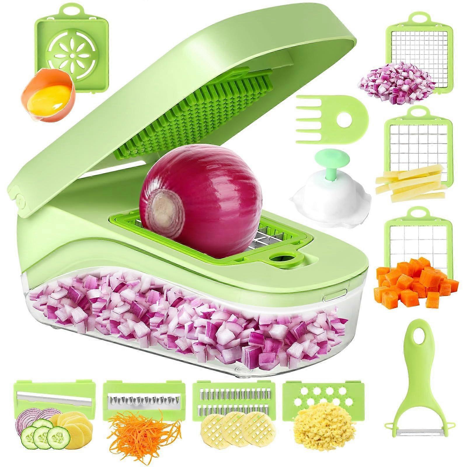 Vegetable Chopper with Container Mandoline Slicer Salad Chopper for Veggies Onions Fruit Potatoes Slicer