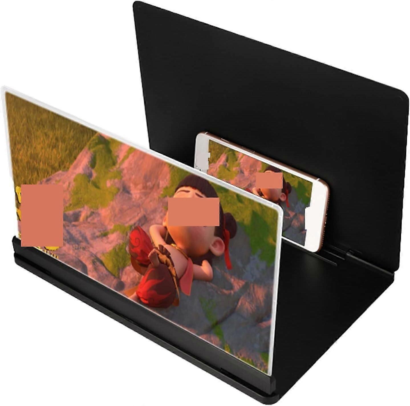 Screen Magnifier for Smartphones - Retractable Mobile Phone Projector, 12-Inch Display, Compatible with All Models