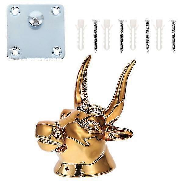 Creative Bull Head Ukulele Hook Wall Mounted Guitar Hanger (golden)