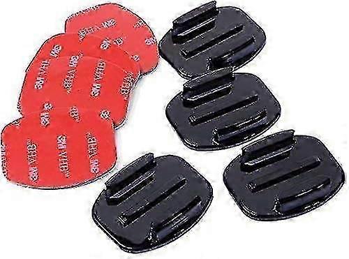 FFY Helmet Accessories Kit Set Of 4x Flat Mounts + 3m Surface Adhesive Sticky Sticker Pads Gopro Go Pro Hero 1 2 3 3+ 4 Os86