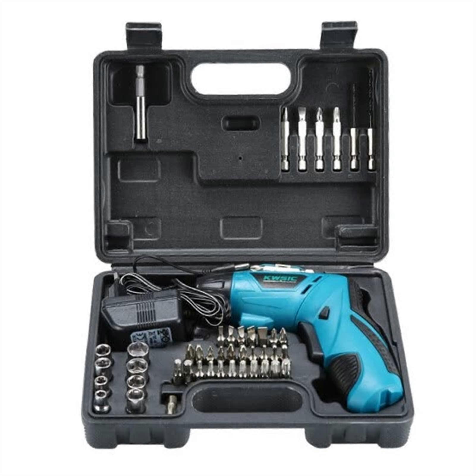 Hardware Tools Kit Wrench All Purpose Tool Box Electric Screwdriver Toolbox 4.8V 45Pcs Drill Set With USB Battery Charging Professional Watch Repair