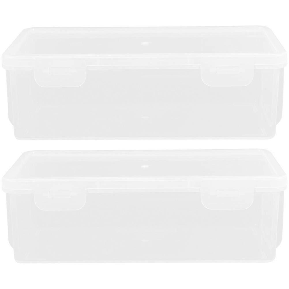 2Pcs Kitchen Condiment Holder Bread Storage Box Sealed Toast Container Toast Organizer