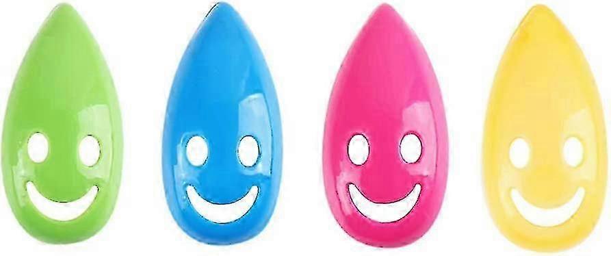 Space-Saving Toothbrush Holder - Wall Mounted with Suction Cup, Colorful Smile Face Design