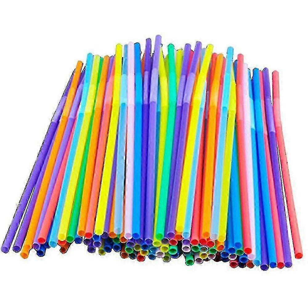 1000x Colorful Plastic Drinking Straws - Flexible & Reusable for Events