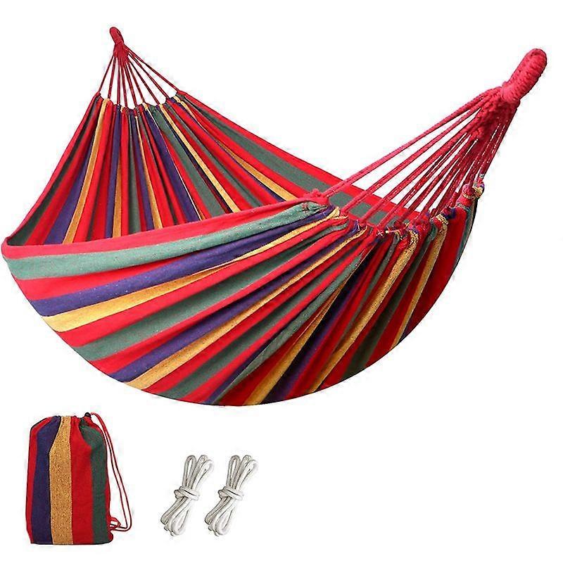 Single hammock rainbow color 200x80cm outdoor garden hammock load-bearing indoor garden single hammock rainbow color canvas hammock