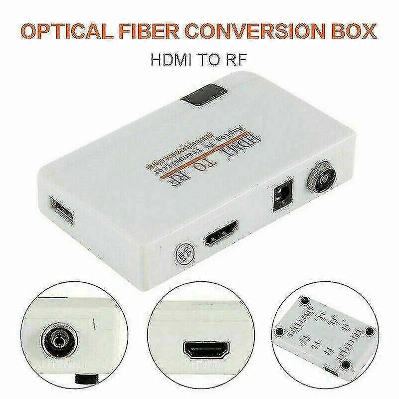 Hdmi To Rf Coaxial Adapter Box Transmitter W/remote Control Converter