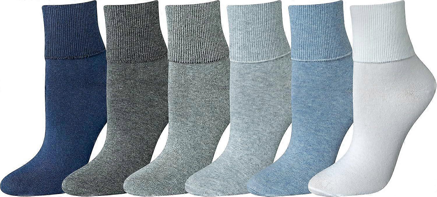 High quality brand new  Women's Lightweight Turn Cuff Socks, 6 Pairs  Basic