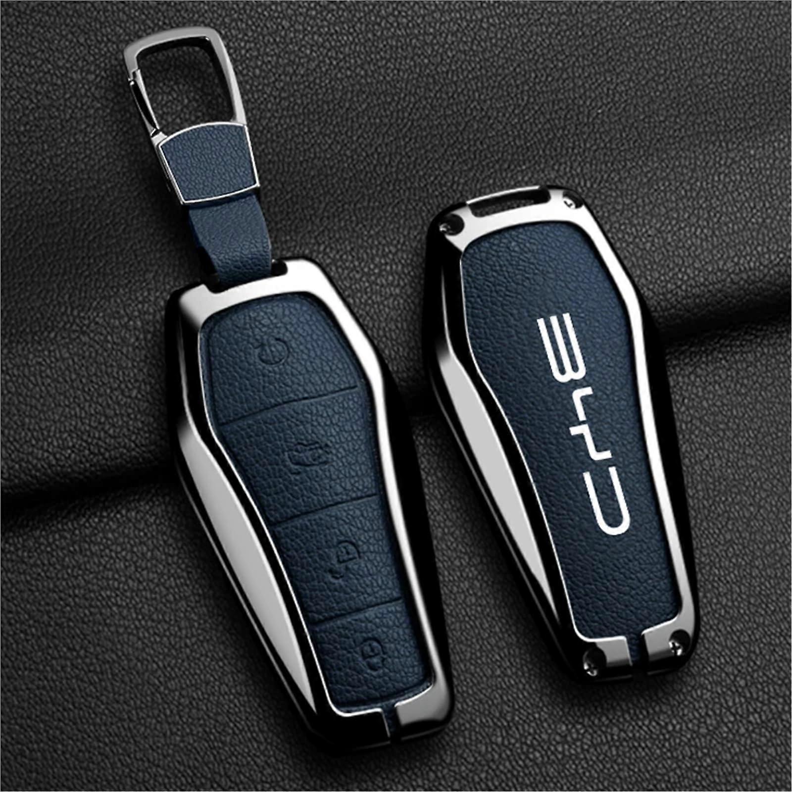 Remote Key Case Cover Compatible for BYD Atto 3 Han EV Dolphin Lied/Tang Dm Qin Plus Song Pro MAX Yuan(A 31 Blue)