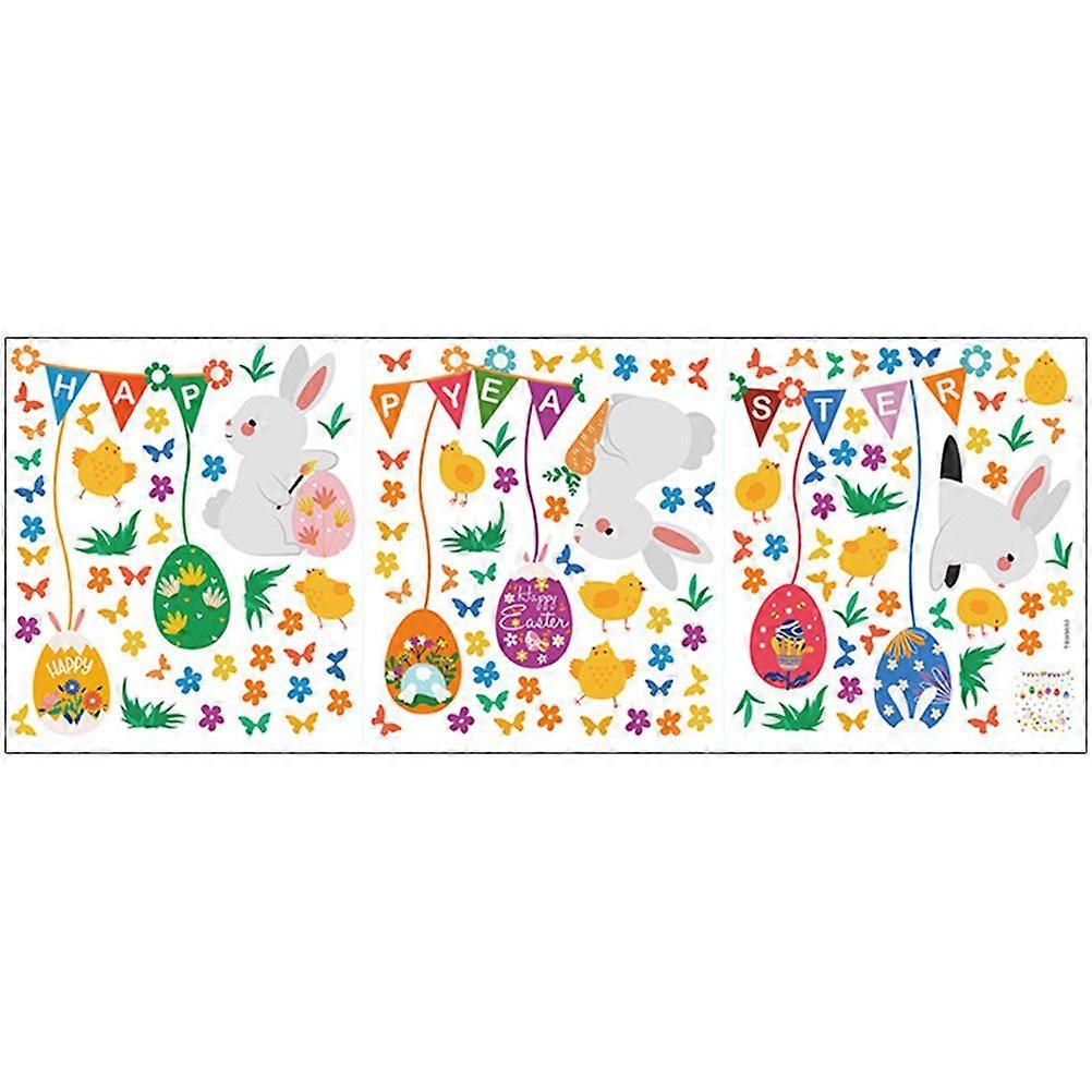 Easter Wall Sticker Easter Egg Bunny Wall Decal Easter Wall Decor Party Favor