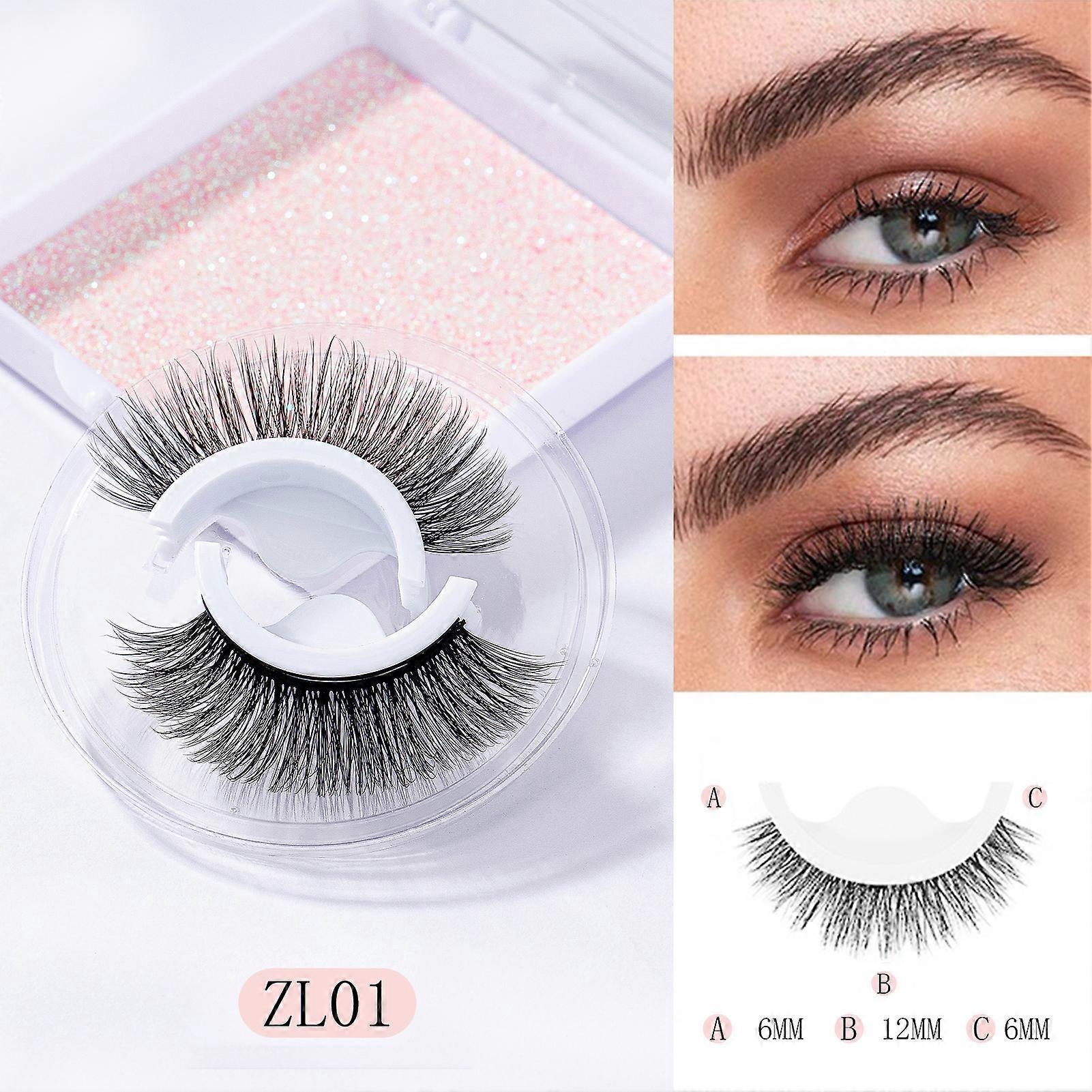 Self Adhesive False Eyelashes Long Dramatic Thick Soft Light Lashes Manga Eyes