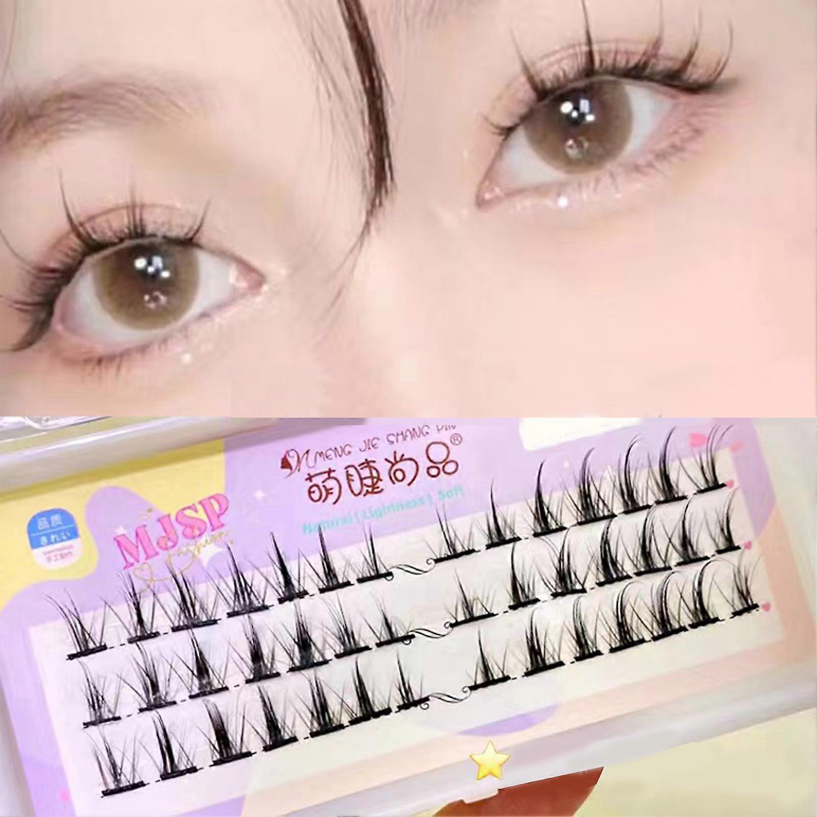 Segmented False Eyelashes Stable Curl Thick Fluffy Lashes