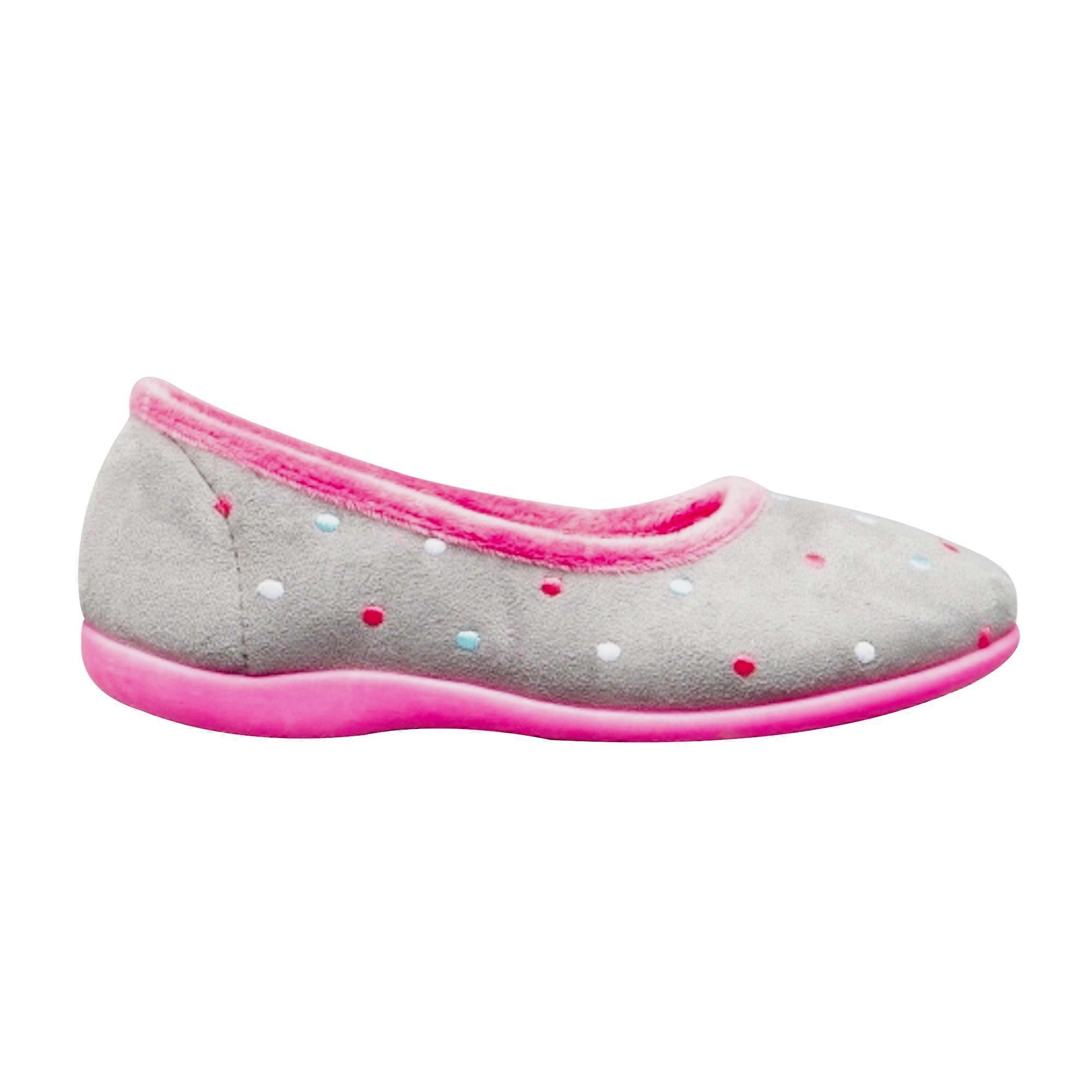 Sleepers Women's Isla Ballerina Slippers – Memory Foam, Dotted Design, Blue/Turquoise