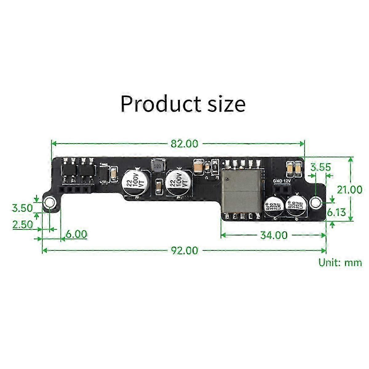POE Expansion Board Mini Power over Ethernet Expansion Board IEEE 802.3af/At PoE for Nano/NX Mainboard