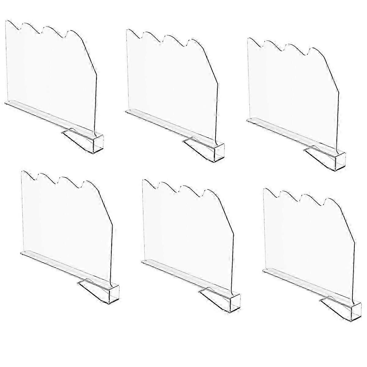 Home 6Pack Acrylic Shelf Dividers for Closet Organization - Closets Shelf and Closet Separator for Storage Organization