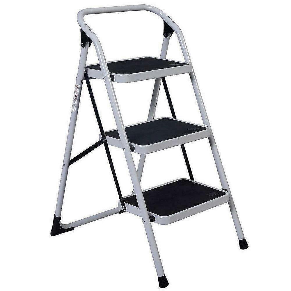 ESRW 3 Step Ladder Folding Telescoping Ladder for Above Ground Pools, Lightweight Aluminum, 7 Feet Height
