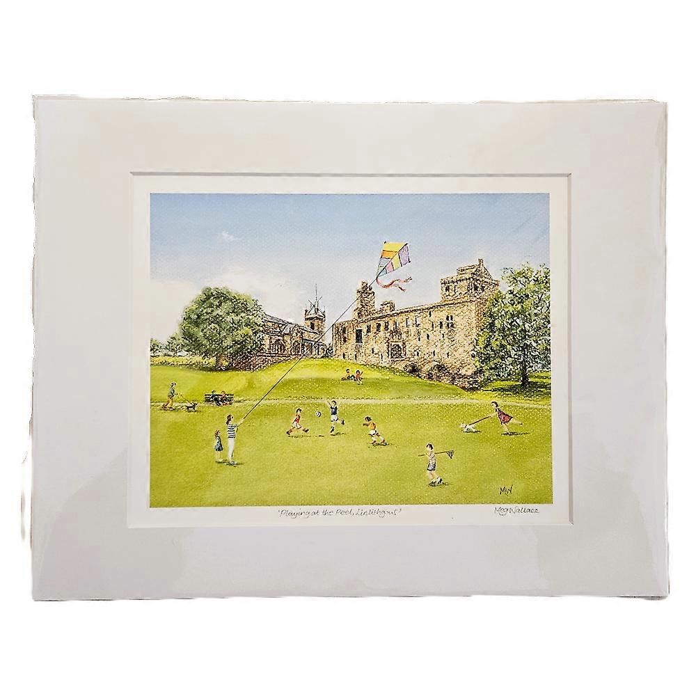 Playing at the Peel, Linlithgow Signed Print (14"x11") by Meg Wallace Art