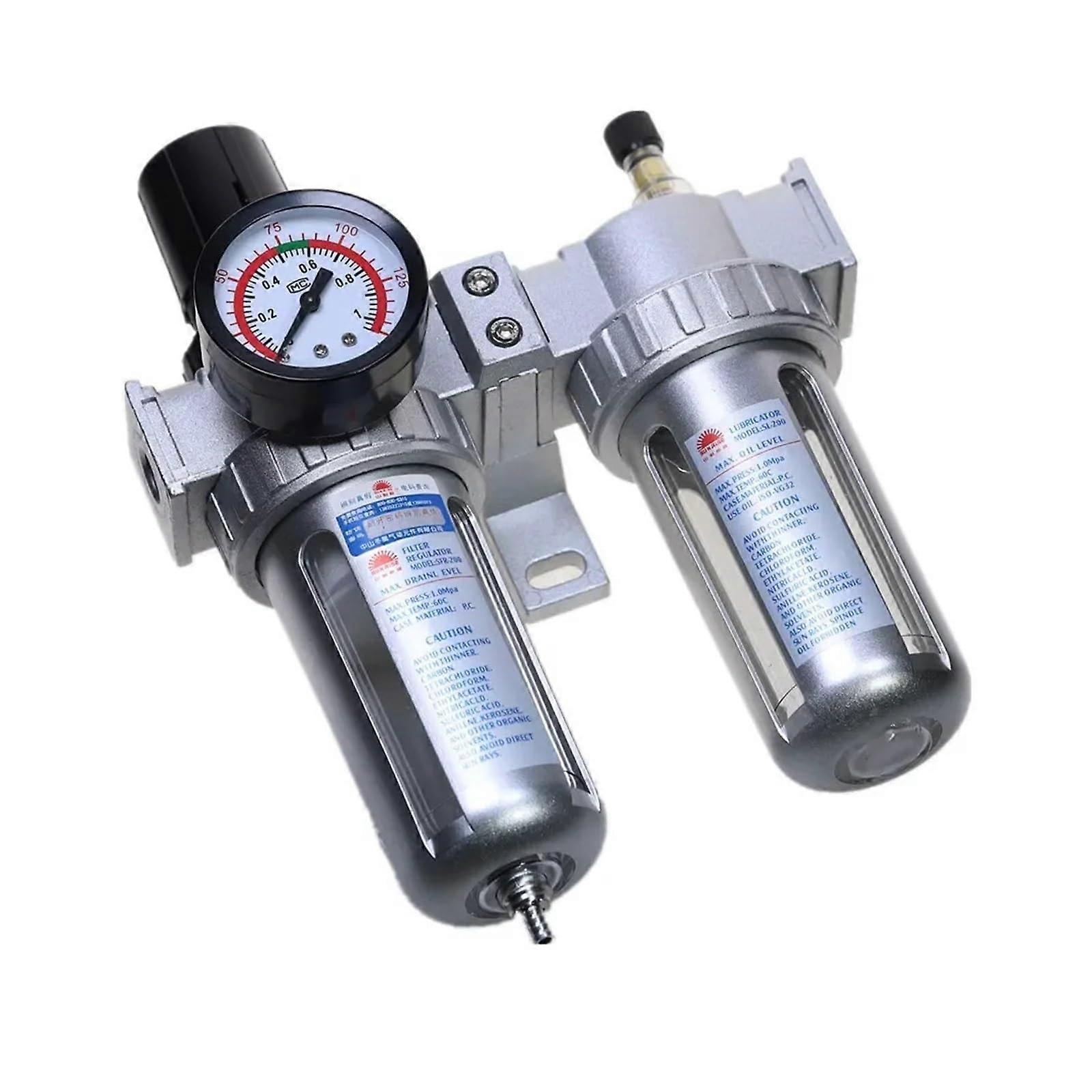 Air Compressor Oil Lubricator Moisture Trap Filter Regulator SFC-200 1/4'' 1/2'' 3/8'' 0-150 PSI 0-1Mpa Mounted