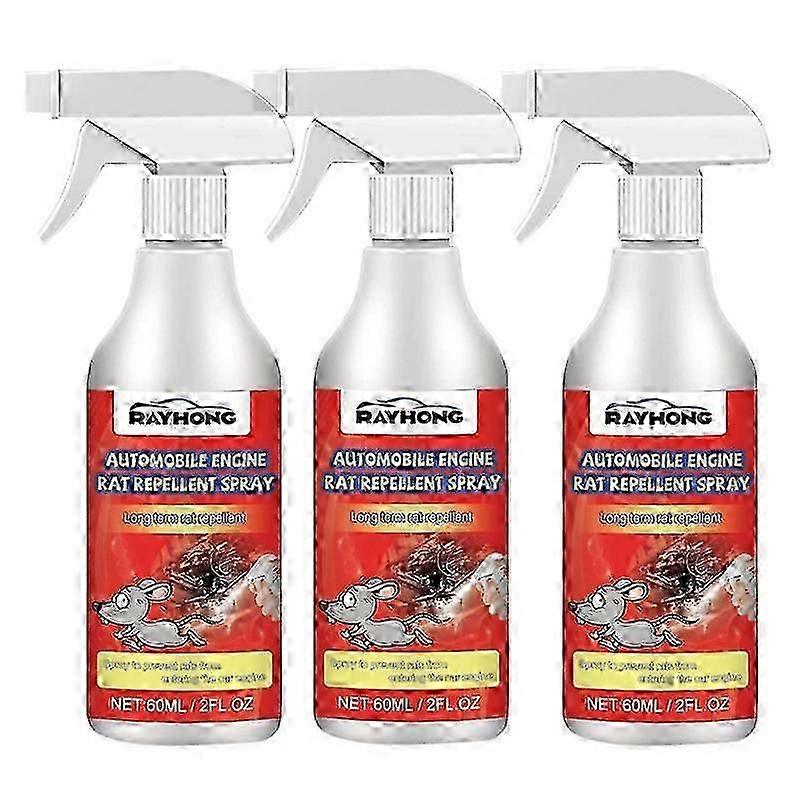 1 à 3 sprays répulsifs pour moteur d'automobile, anti-rats et souris, protection naturelle du véhicule