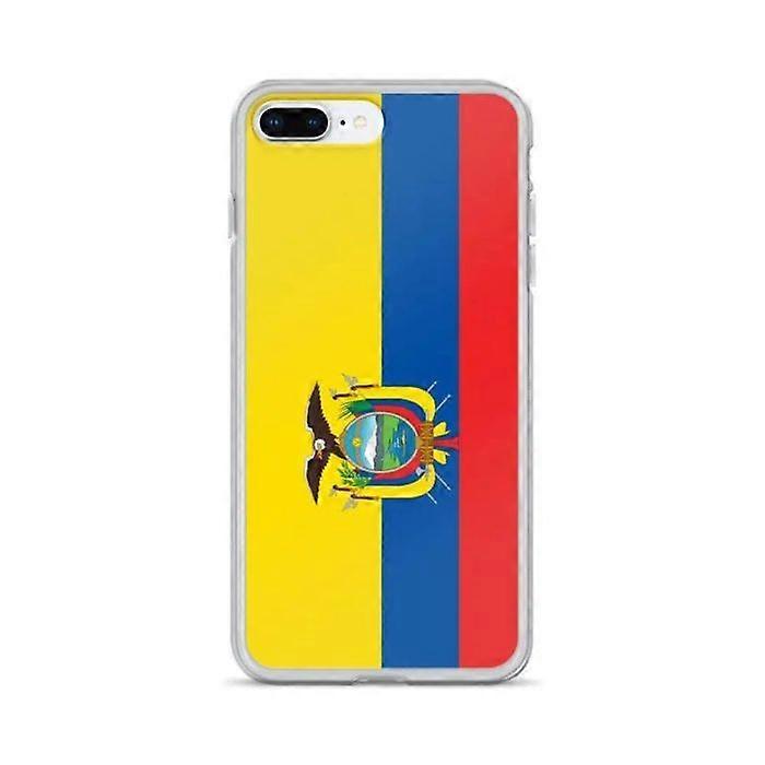 iPhone Case - Multicolor - Ecuador Flag - Flexible - Transparent Plastic - Compatible with iPhone 8 Plus