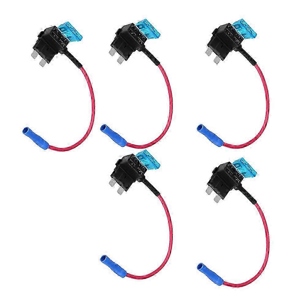 5PCS Automatic Add Circuit Fuse Connector Standard Fuse Holder Auto Fuse Holder Mini Micro Add-a-Circuit Adapter Fuse Random Color