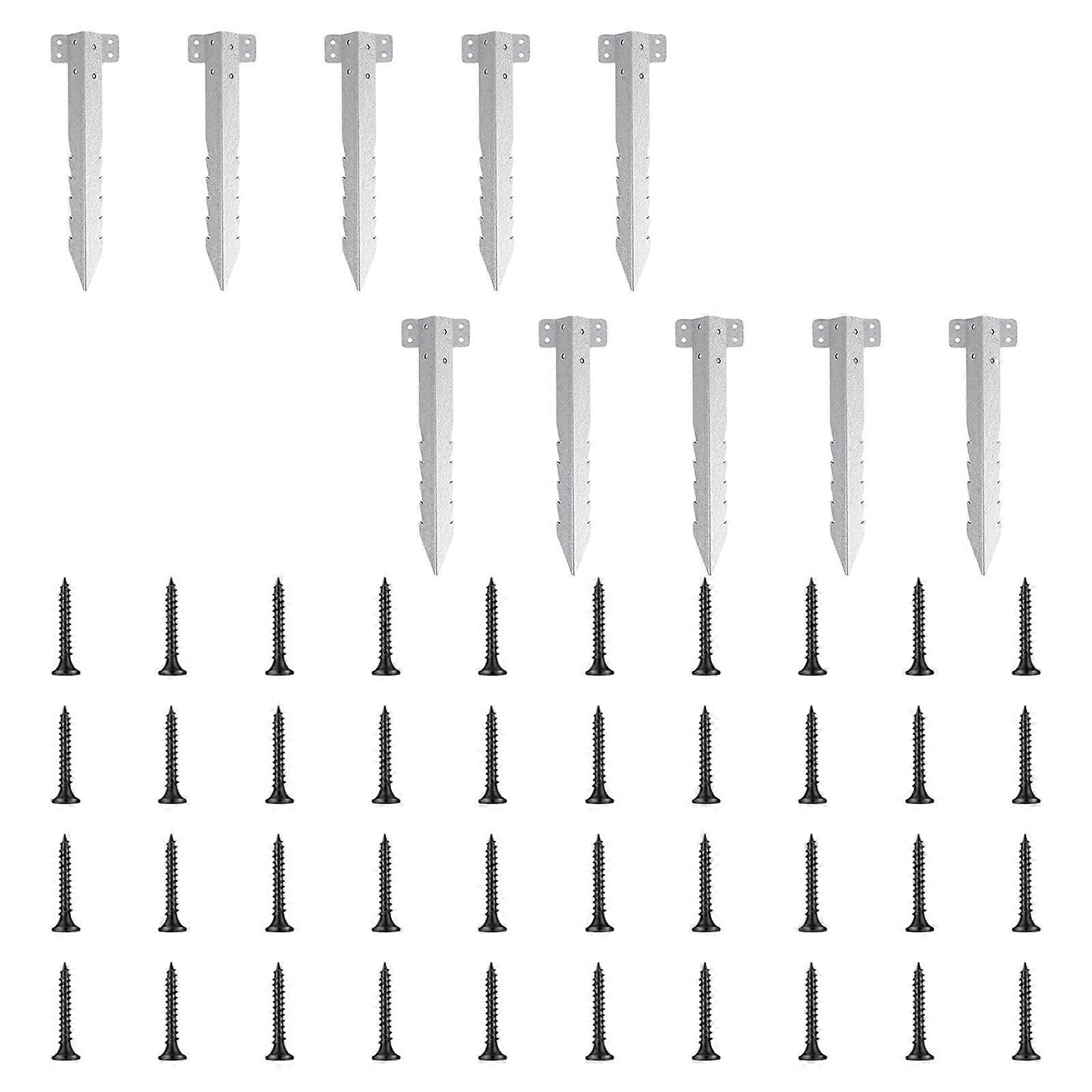 10 Pack Sleeper Stakes Fixing Peg Secure Elevated Planters Garden Edges Decorative Timber Structures Weather Resistant Multicolor