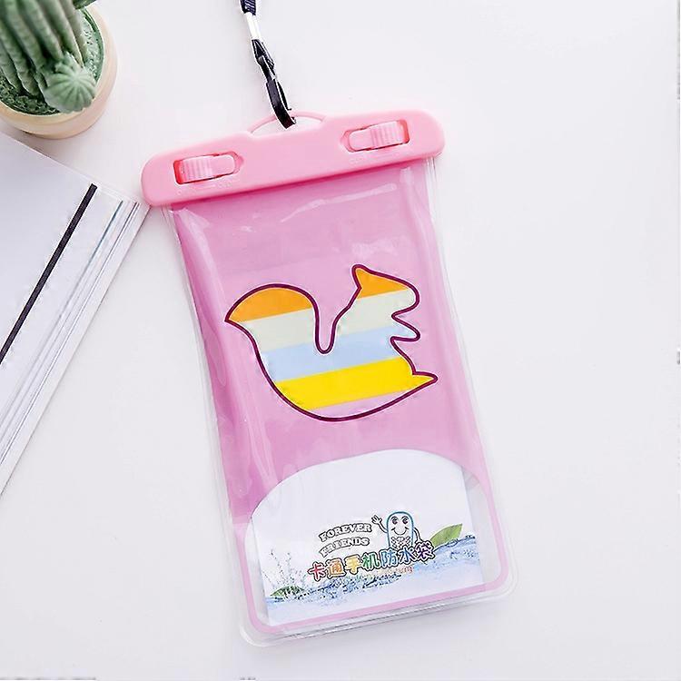 10 kpl suuri ulkona valokuva läpinäkyvä vedenpitävä sarjakuva matkapuhelinlaukku orava