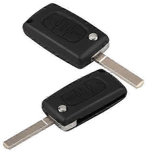Replacement 3 Buttons Remote Key Case Shell Entry Fob Case Cover for Peugeot Citroen C2 C3 C4 C5 C6 