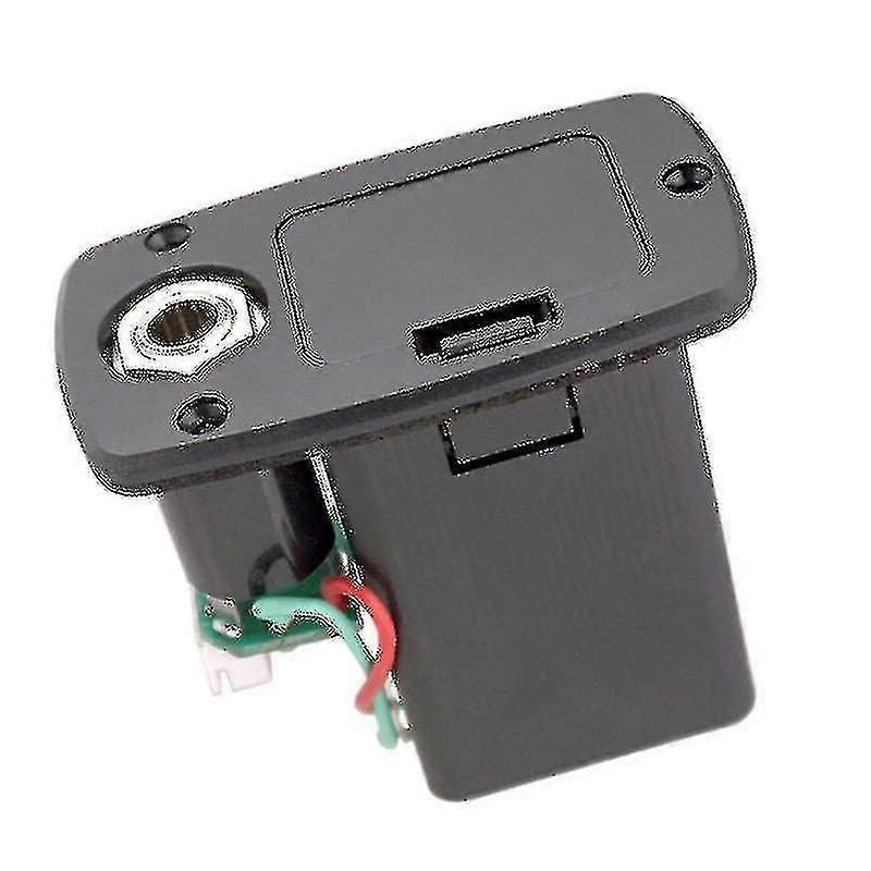 ABS 9V gitarrpickup batterifodral kompatibel med elakustisk gitarr