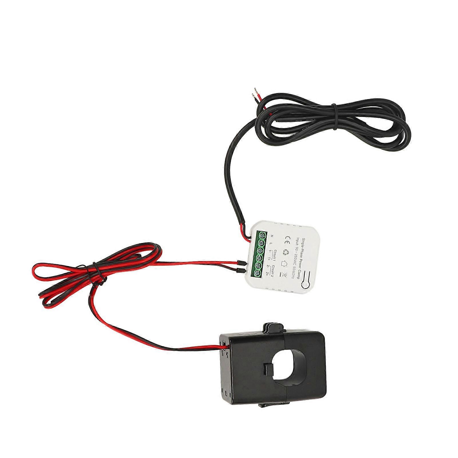 WiFi Smart Energy Monitor with 300ACT Current Transformer Single Phase KWh Power Monitoring Clamp Meter 90‑250VAC 