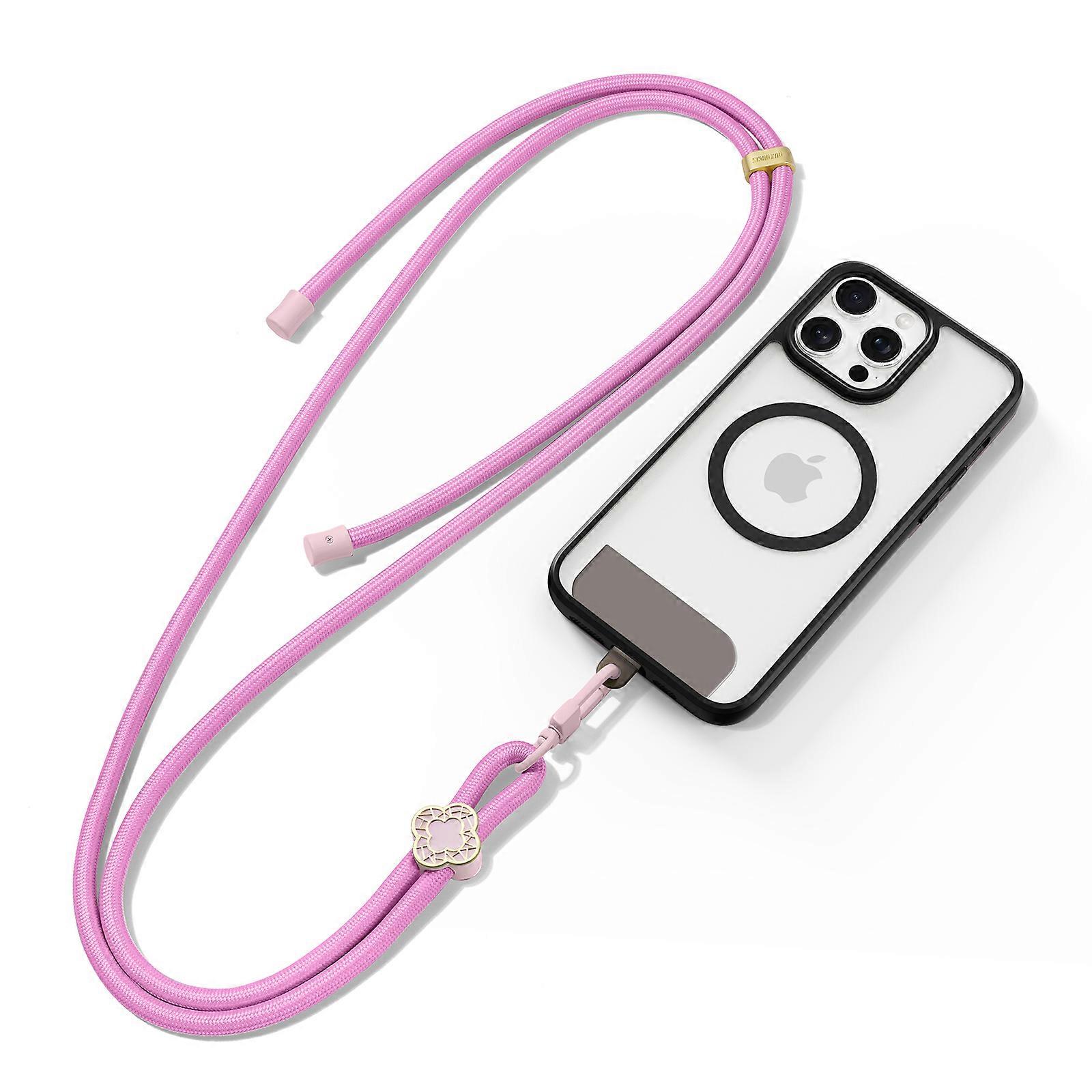 Compatible For Universal DUX DUCIS Garden Series Phone Lanyard Adjustable Neck Strap with Begonia Pattern