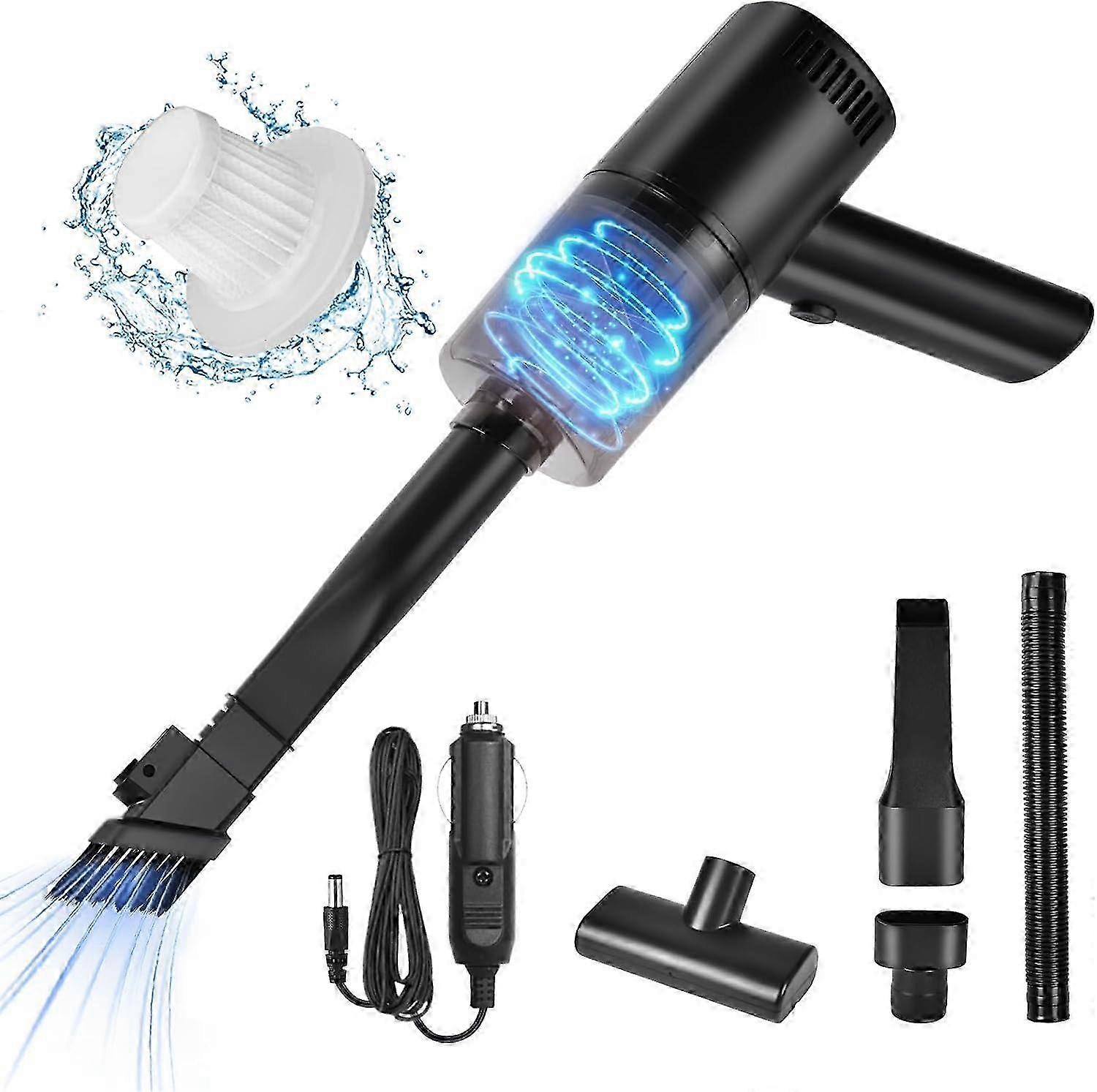 Portable Handheld Vacuum Cleaner for Car Cleaning with 9000Pa Suction Power, Lightweight Design, and 4.5m Cord for Convenient Use